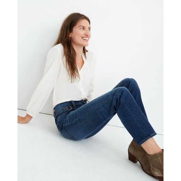 Madewell Button Up Perfect Vintage Crop Jeans Barnsdale Wash - Picture 2 of 10